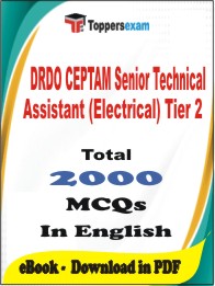 DRDO CEPTAM Senior Technical Assistant (Electrical) Tier 2 PDF Book in English - MCQ / Objective Questions