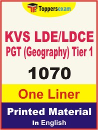 KVS LDE/LDCE PGT (Geography) Tier 1 One Liner Book in English.
