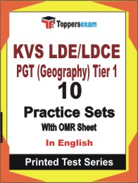 KVS LDE/LDCE PGT (Geography) Tier 1 Book in English - Practice Set
