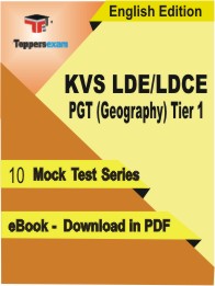 KVS LDE/LDCE PGT (Geography) Tier 1 Test PDF Book in English - Mock Test/Practice Set
