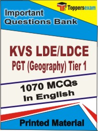 KVS LDE/LDCE PGT (Geography) Tier 1 Book in English - Objective MCQ