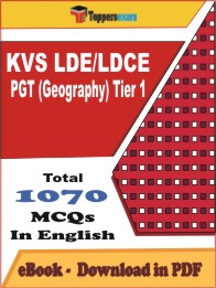 KVS LDE/LDCE PGT (Geography) Tier 1 PDF Book In English - MCQ / Objective Questions
