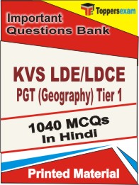 KVS LDE/LDCE PGT (Geography) Tier 1 Book in Hindi - Objective MCQ