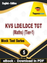KVS LDE/LDCE TGT (Maths) (Tier-1)  PDF Book In English - Practice Set