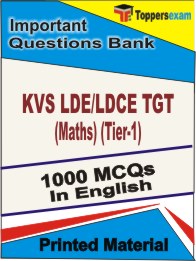 KVS LDE/LDCE TGT (Maths) (Tier-1) Book in English - Objective MCQ