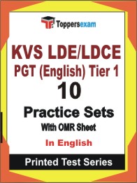 KVS LDE/LDCE PGT (English) Tier 1 Book in English - Practice Set