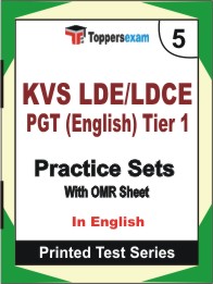 KVS LDE/LDCE PGT (English) Tier 1 Book in English - Mock Test / Practice Set