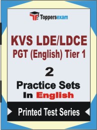 KVS LDE/LDCE PGT (English) Tier 1 Book in English - Question Paper / Practice Set