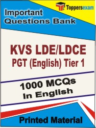 KVS LDE/LDCE PGT (English) Tier 1 Book in English - Objective MCQ