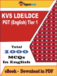 KVS LDE/LDCE PGT (English) Tier 1 PDF Book In English - MCQ / Objective Questions