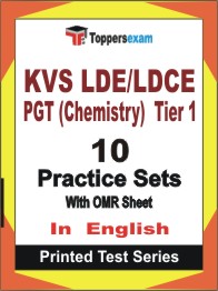 KVS LDE/LDCE PGT (Chemistry) (Tier-1)  Book in English - Practice Set
