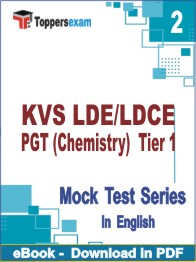 KVS LDE/LDCE PGT (Chemistry) (Tier-1)   Test PDF Book In English - Question Paper