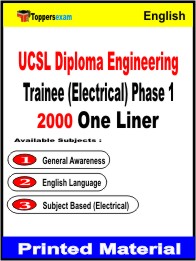 UCSL Diploma Engineering Trainee (Electrical) Phase 1 One Liner Book in English