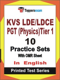 KVS LDE/LDCE PGT (Physics) Tier-1  Book in English - Practice Set