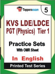 KVS LDE/LDCE PGT (Physics) Tier-1    Book in English - Mock Test / Practice Set