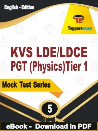 KVS LDE/LDCE PGT (Physics) Tier-1   Test PDF Book In English - Practice Set