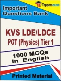 KVS LDE/LDCE PGT (Physics) Tier-1  Book in English - Objective MCQ