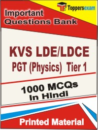 KVS LDE/LDCE PGT (Physics) Tier-1  Book in Hindi - Objective MCQ