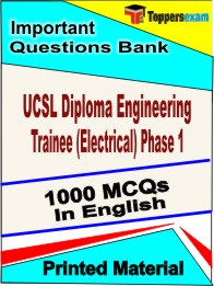 UCSL Diploma Engineering Trainee (Electrical) Phase 1 Book in English - Objective MCQ