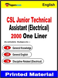 CSL Junior Technical Assistant (Electrical) One Liner Book in English