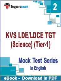 KVS LDE/LDCE TGT (Science) (Tier-1) PDF Book In English - Question Paper