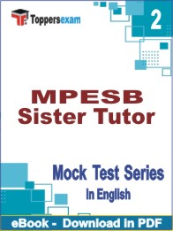 MPESB Sister Tutor Test PDF Book In English - Question Paper
