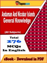 EBook of Andaman And Nicobar Islands General Knowledge Exam, PDF Format in English