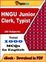 EBook of HNGU Junior Clerk, Typist Exam, PDF Format in English