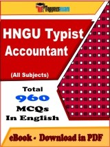 EBook of HNGU Typist Accountant Exam, PDF Format in English