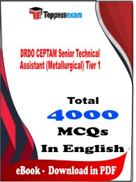 DRDO CEPTAM Senior Technical Assistant (Metallurgical) Tier 1 PDF Book in English - MCQ / Objective Questions