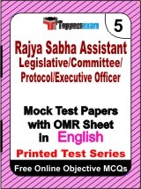 Rajya Sabha Assistant Legislative Exam Mock Test Papers (Book) in English