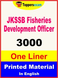 JKSSB Fisheries Development Officer One Liner Book in English
