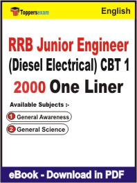 RRB Junior Engineer (Diesel Electrical) CBT 1 One Liner Book PDF in English