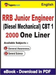 RRB Junior Engineer (Diesel Mechanical) CBT 1 One Liner Book PDF in English