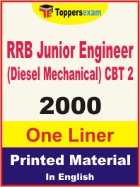 RRB Junior Engineer (Diesel Mechanical) CBT 2 One Liner Book in English.
