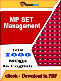 MP SET Management PDF Book in English - MCQ / Objective Questions