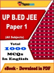 EBook of UP B.ED JEE Paper 1 Exam, PDF Format in English