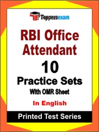 RBI Office Attendant Book in English - Practice Set