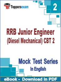 RRB Junior Engineer (Diesel Mechanical) CBT 2 Test PDF Book In English - Question Paper