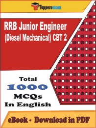 RRB Junior Engineer (Diesel Mechanical) CBT 2 PDF Book In English - MCQ / Objective Questions