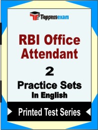RBI Office Attendant Book in English - Question Paper / Practice Set