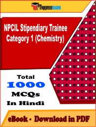 NPCIL Stipendiary Trainee Category 1 (Chemistry) PDF Book in Hindi - MCQ / Objective Questions