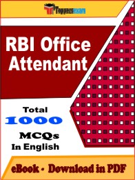 RBI Office Attendant PDF Book In English - MCQ / Objective Questions