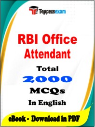 RBI Office Attendant PDF Book In English - MCQ / Objective Questions