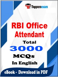 RBI Office Attendant PDF Book In English - MCQ / Objective Questions