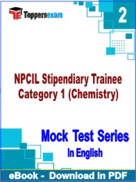 NPCIL Stipendiary Trainee Category 1 (Chemistry) Test PDF Book In English - Question Paper