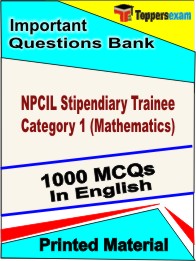 NPCIL Stipendiary Trainee Category 1 (Mathematics) Book in English - Objective MCQ