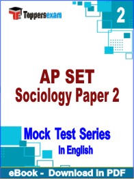 AP SET Sociology Paper 2 PDF Book In English - Question Paper