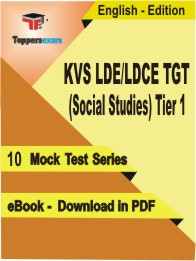 KVS LDE/LDCE TGT (Social Studies) Tier-1 Test PDF Book in English - Mock Test/Practice Set