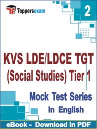KVS LDE/LDCE TGT (Social Studies) Tier-1 Test PDF Book In English - Question Paper